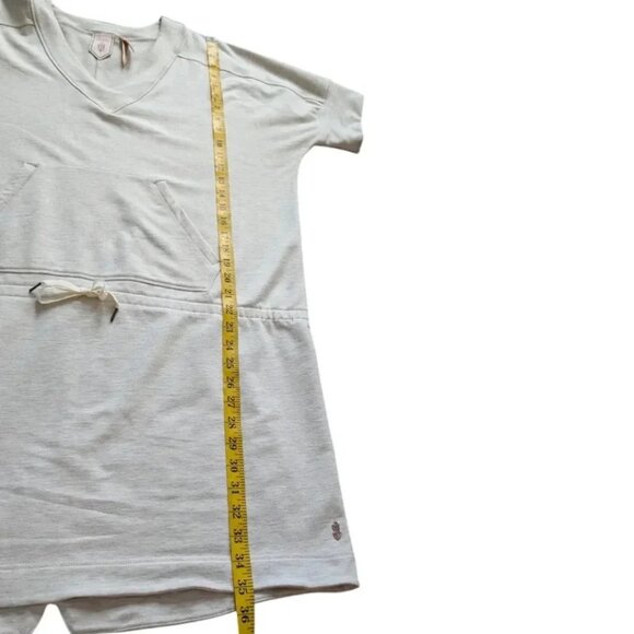 Indygena Tunic Dress Cream Beige Pockets V Neck Drawstring Waist Women's size XL - Picture 14 of 14